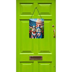 All American Clumber Spaniel Wall <b>Door</b> Hanging Prints Multicolor 12x16 Aluminum Metal <b>Sign</b> for Kitchen <b>Bathroom</b> Plaque Home - Product Image 2