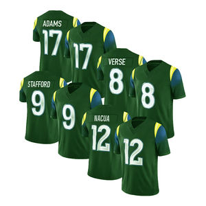 Venta al por Mayor de Camisetas de Fútbol Americano Personalizables con Mangas Cortas, Camisetas Deportivas Retro Cosidas con Sublimación - Product Image 5