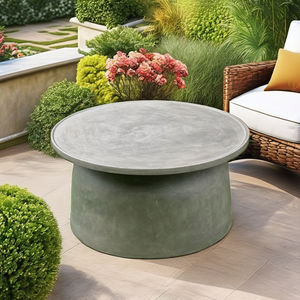 Table basse contemporaine en forme de cloche en béton pour espaces de vie modernes pour jardin extérieur Patio meubles de salon parfaits - Product Image 1
