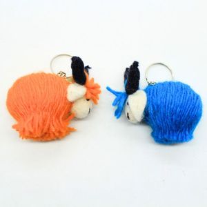 Handmade <b>Wool</b> Felt Sheep Keychain Cute Animal Bag Charm Decoration - Product Image 2