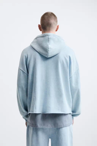 Sweat à capuche épais d'hiver de haute qualité 100% coton, pull personnalisé avec logo brodé, impression DTG, coupe oversize, polaire vierge unisexe pour homme - Product Image 4