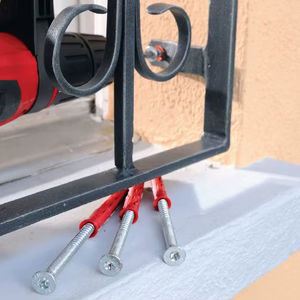 Fixations pour cadres HI LTI HRD-CR2 10x140 SS304 avec vis à tête fraisée en acier inoxydable, vis d'ancrage, fixations à expansion. - Product Image 1