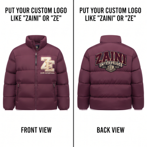 ZAINI Premium 500gsm Waterproof Windproof Polyester Puffer <b>Jacket</b> Maroon Quilted Winter OEM Hooded Camouflage Pattern <b>Men's</b> - Product Image 1
