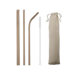 Copper Beverage Tubes <b>Reusable</b> Metal Drinking <b>Straws</b> Suitable for Smoothies Fresh Juices Iced Coffee and Refreshing Drink - Product Image 6