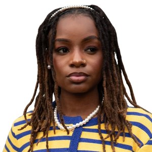 Cárdigan a Rayas Sigma Gamma Rho, Suéter Amarillo y Azul con Botones para Mujer, Estilo Casual de la Hermandad Griega, Tejido Premium - Product Image 2