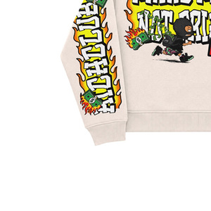 Custom Slogan Print Streetwear Crewneck Sweatshirt <b>Men</b> Long Sleeve Printed Cartoon Design O-Neck Regular Fit - Product Image 2