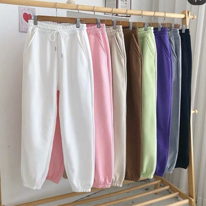 Pantalones Deportivos Casuales para Hombre, Cintura Elástica, 100% Algodón, Peso Medio, Tejido Liso Teñido, para Otoño - Product Image 4