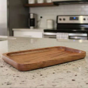 Plateau à fromage en bois pour servir, ensemble de plats en bois artisanal, plateau en bois d'acacia naturel - Product Image 1