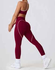 Customized Logo Fitness Yoga Clothes Heart Throb Bra and High-Waist Legging Sportswear 2 Piece Sets - Product Image 5