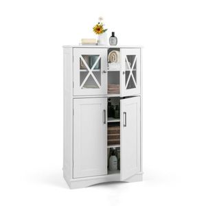 Mobile da bagno a 4 porte con ripiani regolabili mobili da bagno Premium - Product Image 3