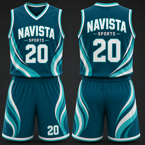 ชุดเสื้อบาสเก็ตบอล Navista Sports รุ่น 20 แบบซับลิเมชั่น ระบายเหงื่อได้ดี สำหรับผู้ใหญ่ ทั้งชายและหญิง - Product Image 1