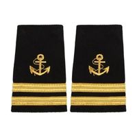 Épaulettes tactiques MAXPRO de capitaine royal avec 2 barres et fils dorés, couleurs personnalisables, haute qualité, prix d'usine