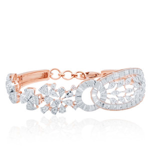 Trendy 14K Rose Gold Regular Ladies Bracelet Hot Selling Real 14Kt Gold Chain Jewelry for Women Wholesale Gold Bracelet - Product Image 2