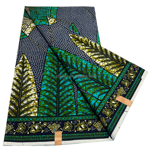 100% nueva tela de algodón con estampado de cera africana, tela Holldan peinada de cera <span class=keywords><strong>Real</strong></span> para textiles para el hogar, retardante de llama para niños y niñas - Product Image 2