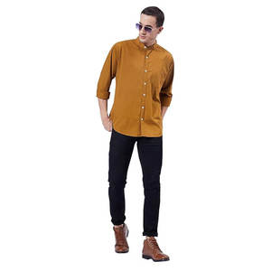 Camisa de manga larga ajustada de lujo de alta calidad para hombre, cuello Polo, ropa Formal de algodón para oficina, uso informal y Formal - Product Image 6