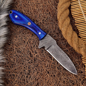 Customizable Stainless Steel Hunting <b>Knife</b> with Comfortable Handmade Curved Skinner <b>Knife</b> with <b>Bone</b> <b>Handle</b> & Leather Sheath - Product Image 1