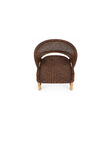 Silla de Comedor Moderna de Ratán con Patas de Madera, Diseño Contemporáneo para Muebles del Hogar, Estable y Duradera, Uso en Interiores y Exteriores - Product Image 3