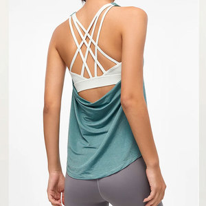 Camisetas sin Mangas para Mujer con Logotipo Personalizado en la Parte Delantera, 100% Algodón, Secado Rápido, Servicio OEM, Ropa Deportiva de Verano - Product Image 4