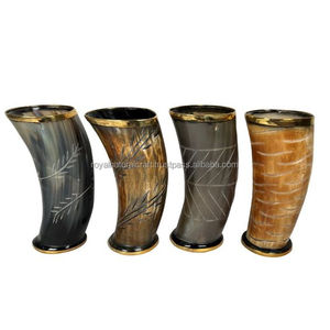 Gobelet moderne 100 % écologique en corne de vache et d'âne véritable, de qualité supérieure, fait main, pour l'eau, la bière, le thé, le café, les fêtes et l'hôtellerie - Product Image 5