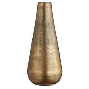 Jarrón de Metal Dorado Cónico Minimalista, Jarrón de Flores con Acabado de Latón Envejecido para Decoración de Mesa, Jarrones Decorativos Contemporáneos - Product Image 1