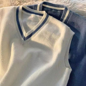 Gilet cardigan tricoté à col en V pour homme, pull pour tout-petits garçons, à porter au quotidien, uniforme scolaire, Spandex/Coton - Product Image 1