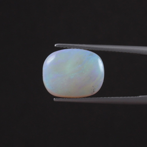 Opale naturelle de bonne qualité certifiée IGI, pierre précieuse blanche en vrac, 6 carats, taille coussin 14,5x11,5mm, polie et cirée/légèrement huilée - Product Image 1