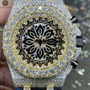 Charm Jewells Luxury Stainless Steel <b>Watch</b> 42mm Round Dial Sapphire Crystal Quartz Movement Chronograph Unisex Fashion Design - Product Image 1