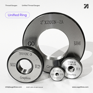 เกจวัดเกลียวแบบวงแหวน AUGST LINES รุ่น Unified Thread Ring Gauges ระดับ 2A/3A ผ่าน/ไม่ผ่าน สำหรับตรวจสอบเกลียวภายนอก ทำจากเหล็กชุบแข็ง  แบบ LH RH DE SE - Product Image 5