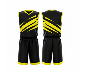 Uniforme de basket-ball imprimé numériquement, vêtements personnalisés entièrement sublimés pour maillot et short en polyester respirant et à séchage rapide pour hommes et femmes - Product Image 6