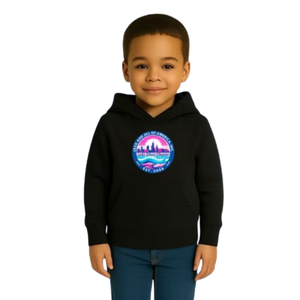 Sweat à capuche graphique noir pour garçons, pull décontracté à manches longues, streetwear quotidien, vêtement confortable pour un style de vie actif - Product Image 1
