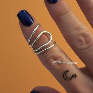 Sterling Silver Plated Arthritis Splint <b>Ring</b> EDS Support <b>Adjustable</b> <b>Ring</b> - Product Image 2