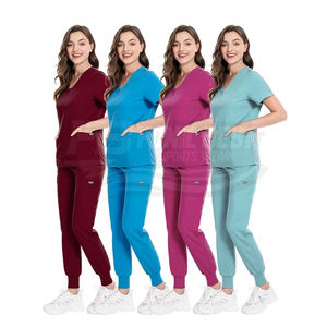 Uniformes Médicos Unisex de Alta Calidad en Verde Oscuro, Tela de Spandex/Poliéster, Pantalones Deportivos Quirúrgicos, Accesorios Médicos - Product Image 2