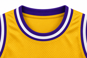 Maillot de basket personnalisé jaune et violet, nom de l'équipe 00, imprimé sur écran, en maille, sans manches, unisexe, adulte, coupe classique - Product Image 3