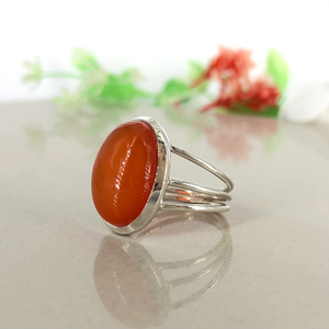 Carnelian Stone <b>Midi</b> <b>Ring</b> 925 Silver Handmade Statement Jewelry Anniversary Gift for Her - Product Image 2