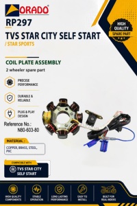 Bobina de estator de arranque automático TVS Star City Star Sport de alta demanda, conjunto de placa de bobina, piezas eléctricas fiables para motocicleta en oferta - Product Image 3