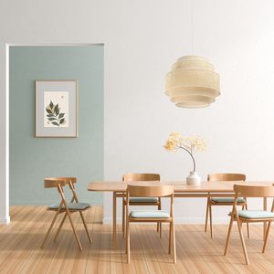 Rattan Pendant <b>Lights</b> Natural Woven Patterns Modern Design Large Size <b>Indoor</b> Use Soft <b>Light</b> Diffusion Enhance Interior - Product Image 2