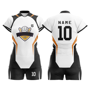 <b>Volleyball</b> Uniform Women Jersey and Shorts <b>Set</b> Printed 100% Polyester Moisture-Wicking Team Sportswear Training - Product Image 4