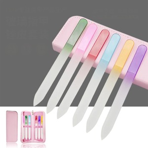 Lime à ongles en verre, outils de nail art, ensemble de limes à ongles en plastique colorées double face, grain 180, réutilisables pour le soin des ongles - Product Image 6