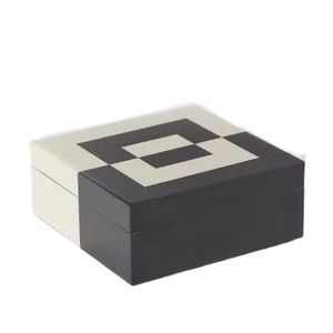 Direct Factory Supply Decorative MDF Resin Inlay Tissue <b>Boxes</b> for Rings <b>Earrings</b> Trinkets Wholesale by blossom craft india - Product Image 1