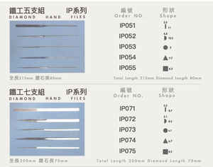 Limes diamantées haute dureté pour outils abrasifs de charpentiers - Forme droite - Product Image 3