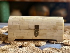 Caja de Joyería Redonda Clásica con Incrustaciones de Hueso, Ecológica y Grabada, con Tamaños Personalizados, Mueble Versátil para Sala de Estar, en Oferta - Product Image 3