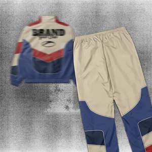 Factory Manufacture Custom Made Design And Logo <b>Wind</b> <b>Breaker</b> Pattern Tracksuit Wholesale High Quality Nylon Polyester Tracksuit - Product Image 5