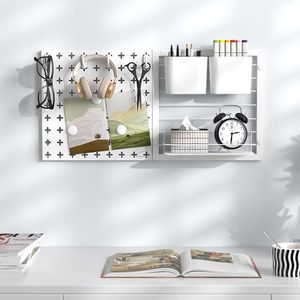 Kit Organizzatore da Parete in Metallo Resistente con Magneti e Ganci per Garage, Camera da Letto e Stoccaggio - Product Image 6
