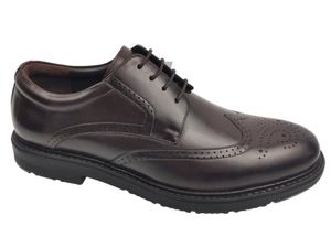 Zapatos Oxford Marrones para Hombre, con Cordones, Punta Cerrada, Antideslizantes, para Vestir, Oficina, Carrera, Color Sólido, Suela de Goma, para Todas las Temporadas - Product Image 1