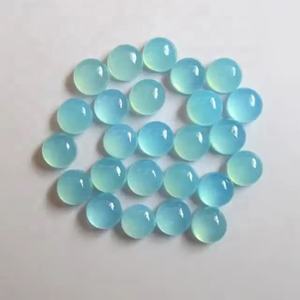 Cabochons ronds plats en calcédoine aqua naturelle de 10 mm, très demandés pour la bijouterie, pierres précieuses calibrées en vrac, fournisseur en gros - Product Image 1