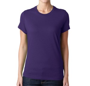T-shirt en satin de polyester pour femme, coupe ample, col rond, couleur unie, broderie plate personnalisée, séchage rapide, haute qualité - Product Image 5