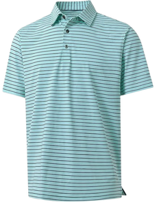 Chemises de golf décontractées à col pour hommes, manches courtes, anti-humidité, extensibles, 100 % coton canvas - Product Image 1