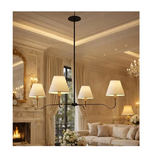 Elegant <b>Modern</b> Mid Century Brass <b>LED</b> Chandelier Multi Adjustable Height Pendant <b>Ceiling</b> Mount Fixture for Dining Room Kitchen - Product Image 1