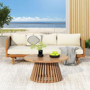 Set di mobili da giardino premium Claremont con divano letto a 3 posti e tavolo in legno di acacia - Product Image 2
