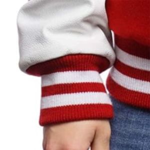 OEM Wholesale Varsity Jacket Clothing Manufacturers Custom Wholesale Greek Apparel PU Sleeve Leather Unisex Jacket - Product Image 6